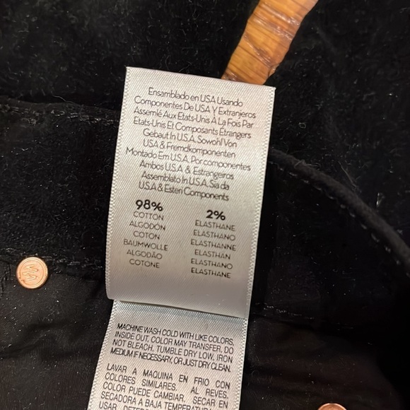 Mother Woman’s The Charmer Black Velvet Jeans Size 27 - Picture 8 of 8